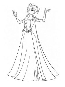 Tô màu Công Chúa Elsa Vui Vẻ giúp bé rèn luyện khả năng tô màu