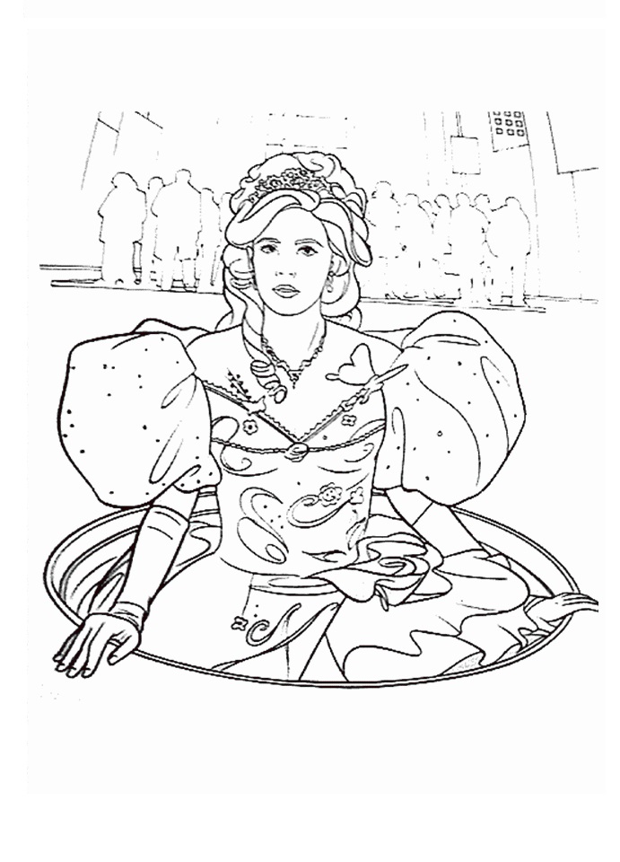 Tô màu Công Chúa Giselle Dưới Cống dễ thương cho bé