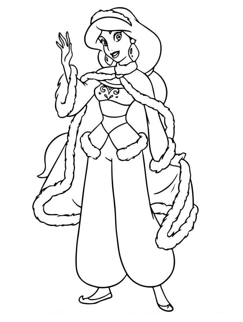 Tô màu Công Chúa Jasmine Thân Thiện