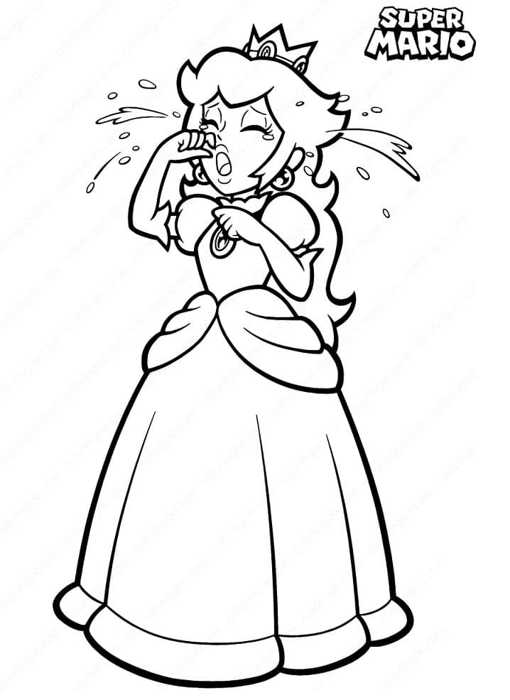 Tô màu Công Chúa Peach Khóc Nhè giúp bé rèn luyện khả năng tô màu
