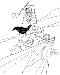 Tô màu Công Chúa Pocahontas Giải Cứu John dễ thương cho bé