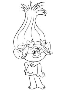 Tô màu Công Chúa Poppy Mỉm Cười cho bé tập tô