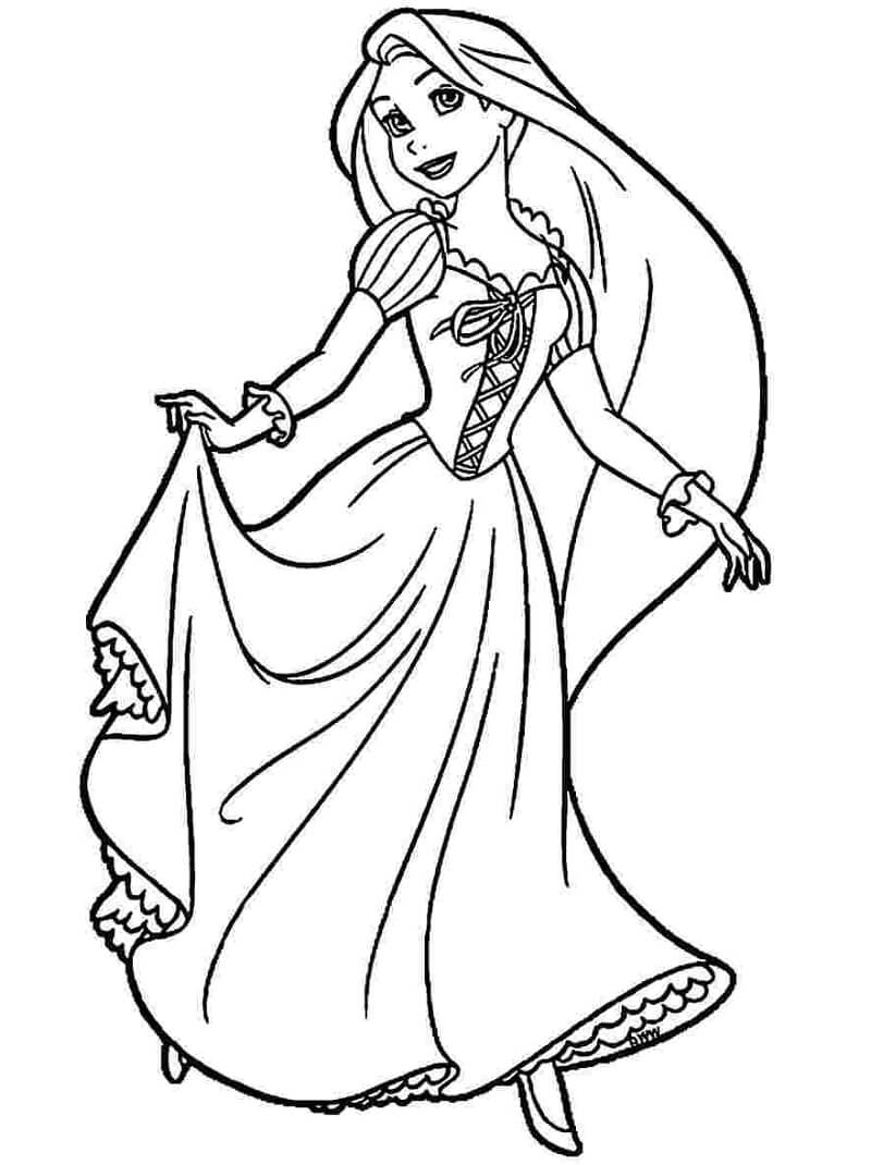 Tô màu Công Chúa Rapunzel Dịu Dàng