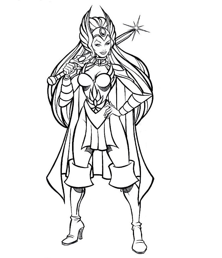 Tô màu Công Chúa She-Ra Mạnh Mẽ giúp bé rèn luyện khả năng tô màu