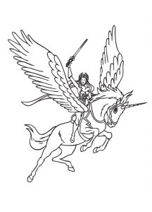 Tô màu Công Chúa She-Ra Trên Kỳ Lân cho bé tập tô