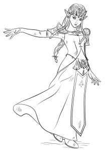 Tô màu Công Chúa Zelda Mạnh Mẽ giúp bé rèn luyện khả năng tô màu