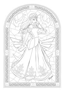 Tô màu Công Chúa Zelda Tươi Đẹp cho bé tập tô