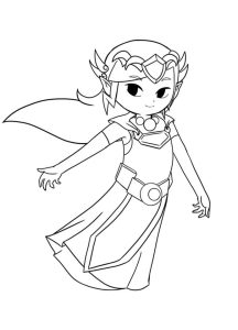 Tô màu Công Chúa Zelda Xinh Tươi cho bé tập tô