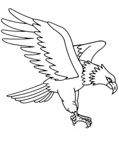 Tô màu Đại Bàng Bay dễ thương cho bé