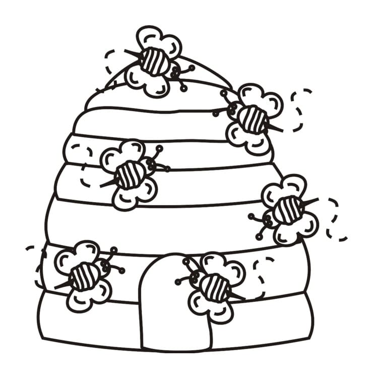 Tô màu Đàn Ong và Tổ Ong dễ thương cho bé