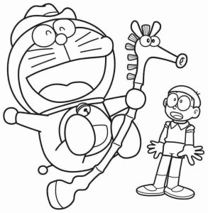 Tô màu Doraemon Và Nobita giúp bé rèn luyện khả năng tô màu