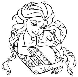 Tô màu Elsa và Anna trong Frozen giúp bé rèn luyện khả năng tô màu