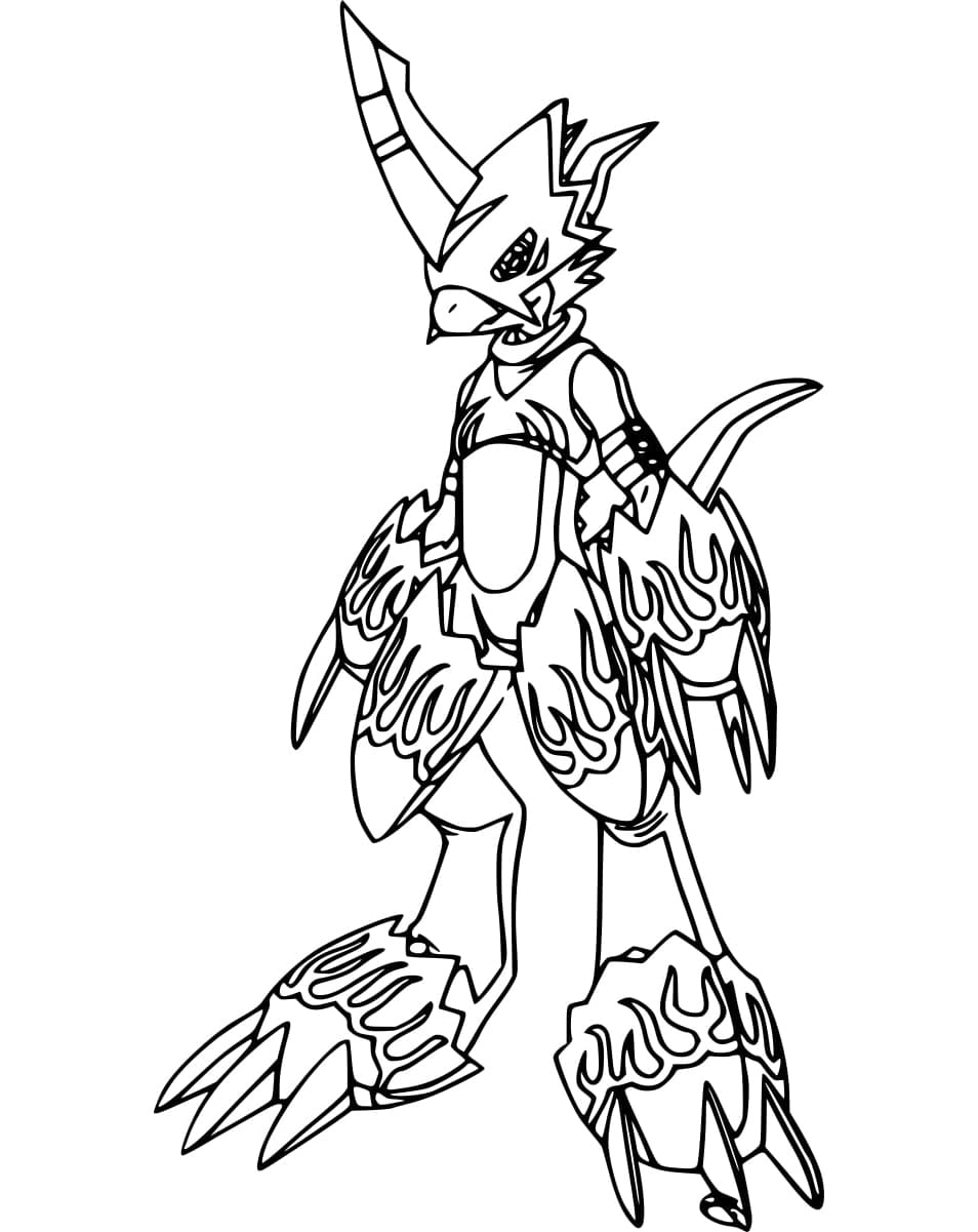 Tô màu Flamedramon