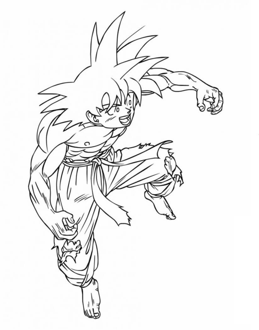 Tô màu Goku Trong Trận Chiến