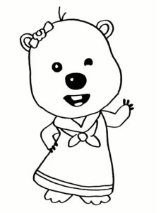 Tô màu Hải Ly Loopy Cute dễ thương cho bé