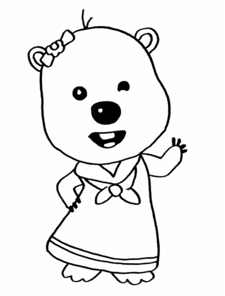 Tô màu Hải Ly Loopy Cute dễ thương cho bé