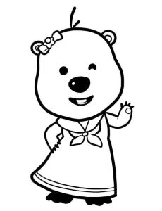 Tô màu Hải Ly Loopy Đáng Yêu cho bé tập tô