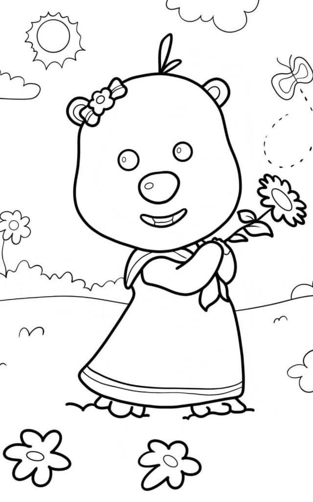 Tô màu Hải Ly Loopy Dễ Thương dễ thương cho bé