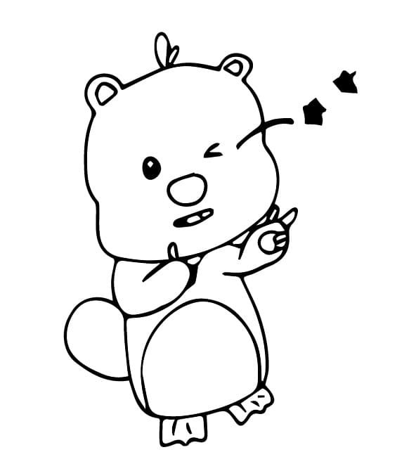 Tô màu Hải Ly Loopy Vui Nhộn cho bé tập tô