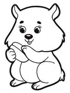 Tô màu Hamster Vui Vẻ dễ thương cho bé