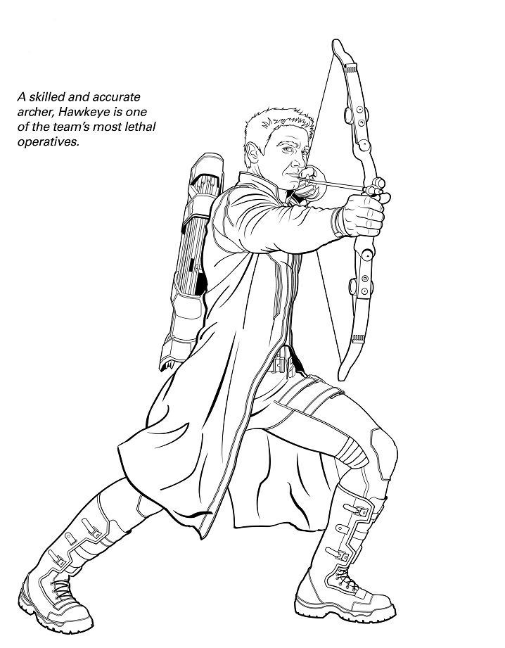 Tô màu hawkeye giúp bé rèn luyện khả năng tô màu