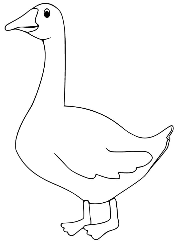 Tô màu Hình Con Ngỗng Đơn Giản cho bé tập tô