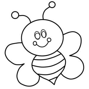 Tô màu Hình Con Ong Đơn Giản giúp bé rèn luyện khả năng tô màu