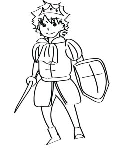 Tô màu Hoàng Tử Tý Hon dễ thương cho bé