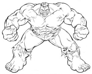 Tô màu hulk đang giận dữ dễ thương cho bé