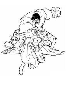 Tô màu hulk và thor giúp bé rèn luyện khả năng tô màu