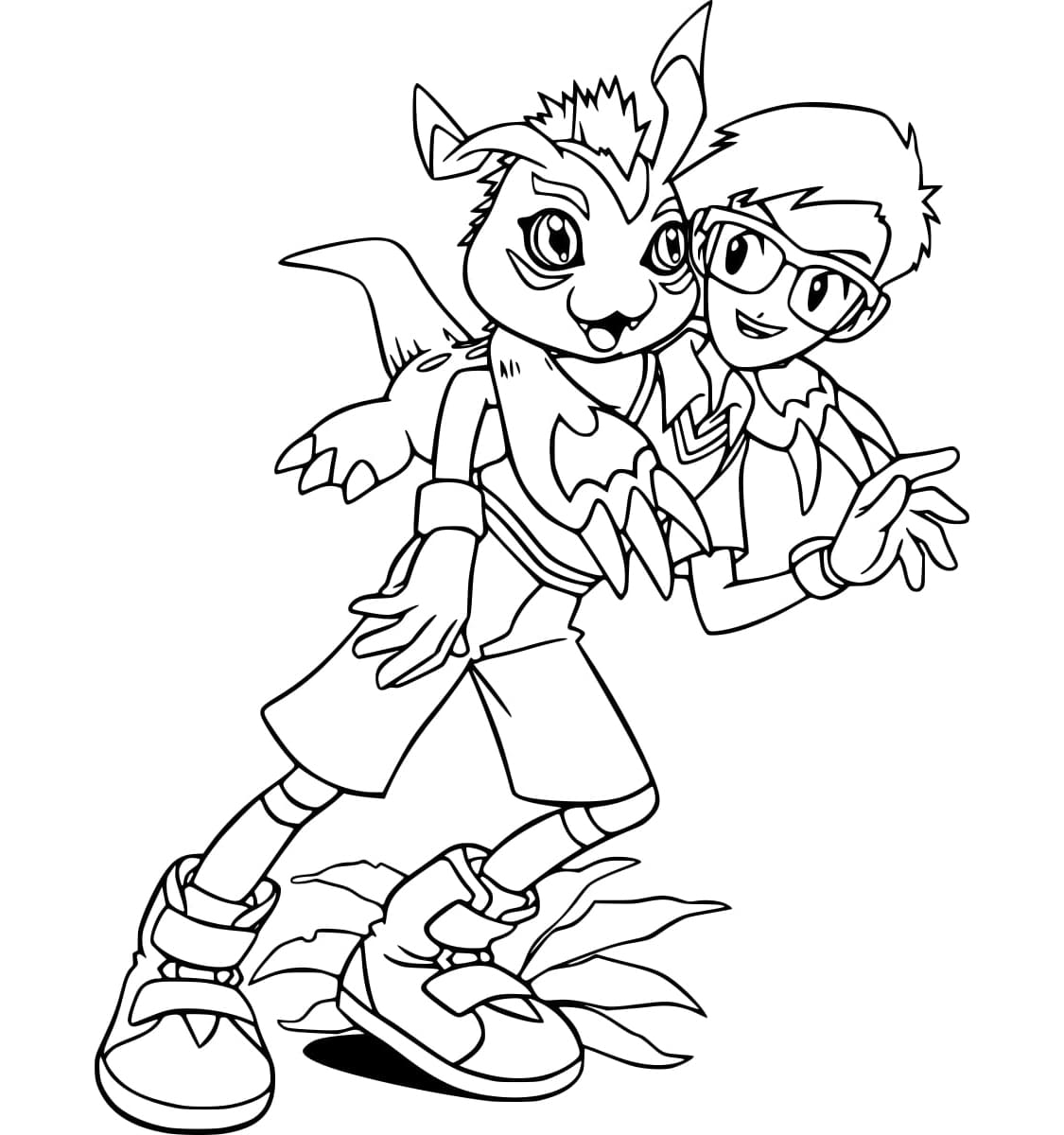 Tô màu Joe Với Gomamon