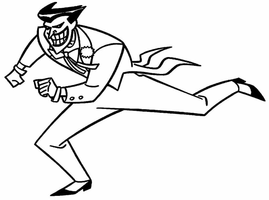 Tô màu Joker Đang Chạy dễ thương cho bé