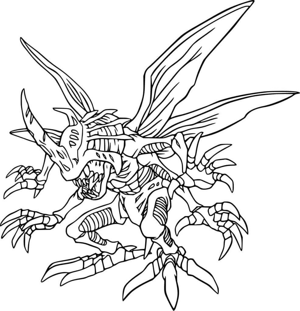 Tô màu Kabuterimon cho bé tập tô