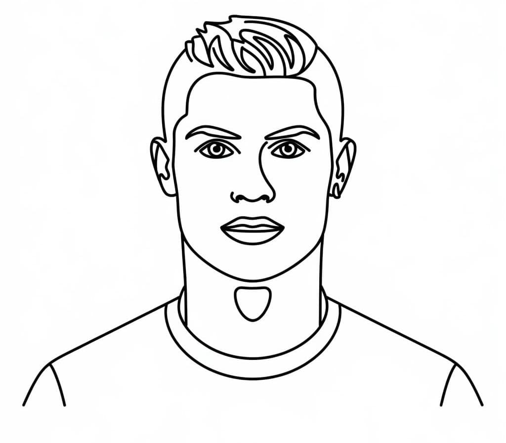 Tô màu Khuôn Mặt Ronaldo cho bé tập tô