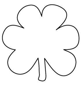 Tô màu Lá Cây Cỏ Ba Lá cho bé tập tô