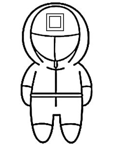 Tô màu Lính Gác Mặt Nạ Hình Vuông giúp bé rèn luyện khả năng tô màu