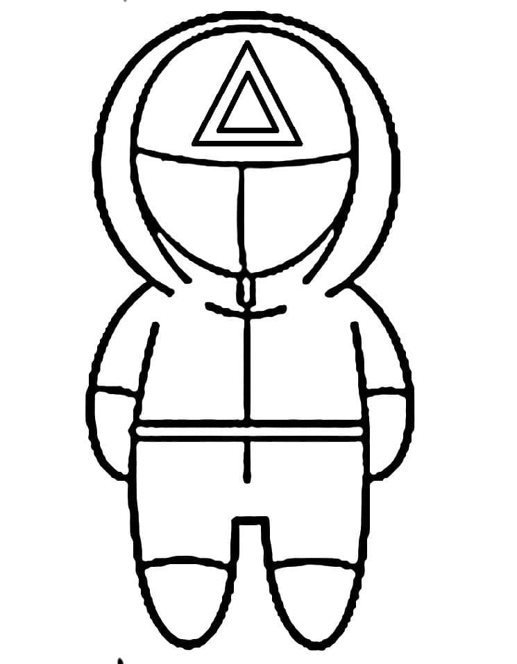 Tô màu Lính Gác Mặt Nạ Tam Giác cho bé tập tô