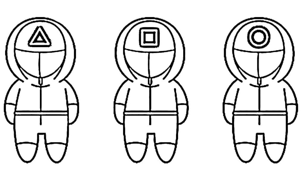 Tô màu Lính Gác Trò Chơi Con Mực giúp bé rèn luyện khả năng tô màu