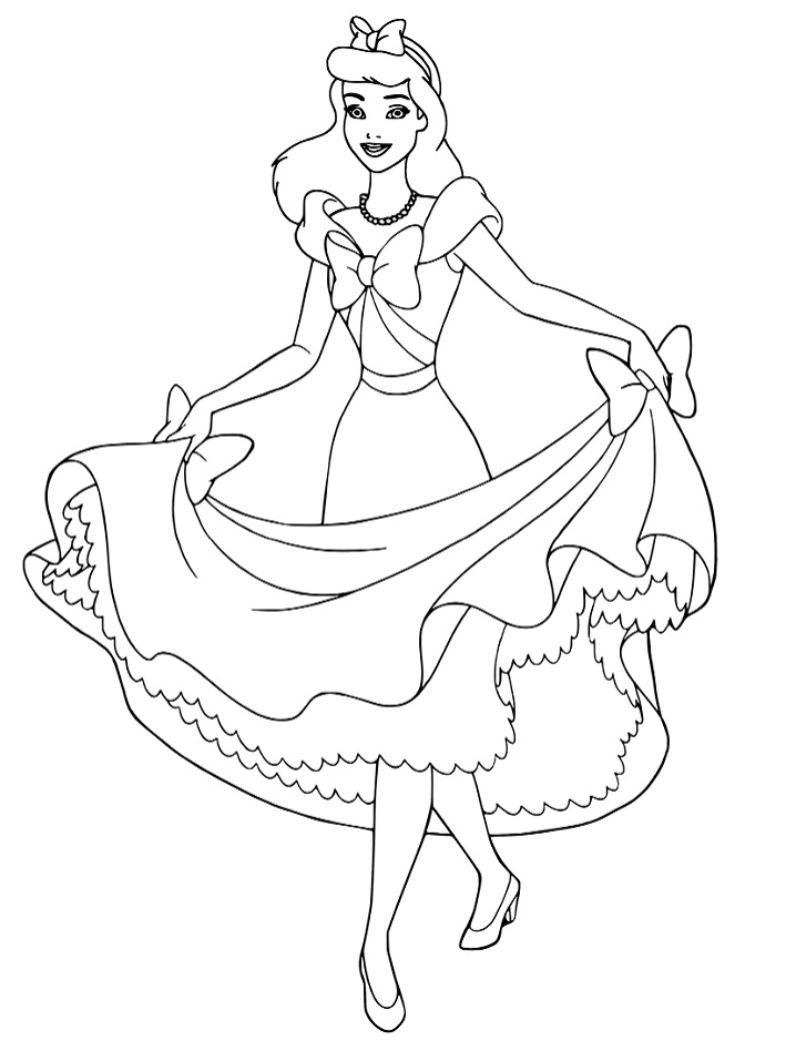 Tô màu lọ lem xinh đẹp giúp bé rèn luyện khả năng tô màu