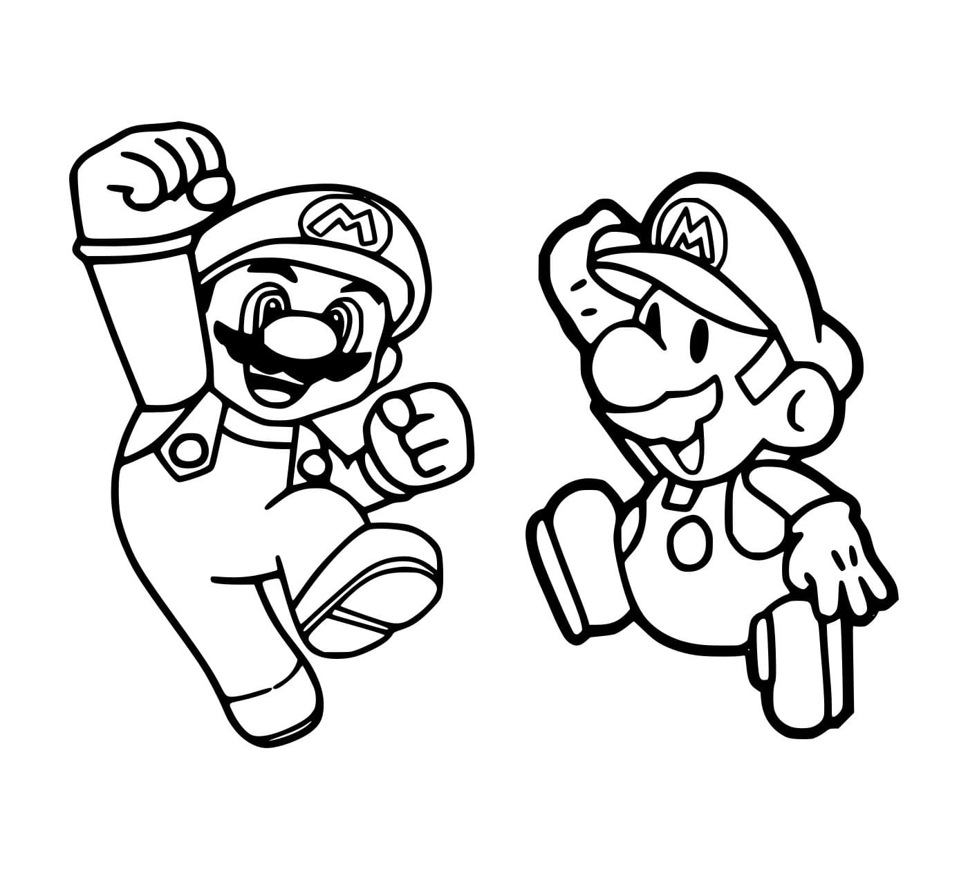 Tô màu Mario Và Baby Mario