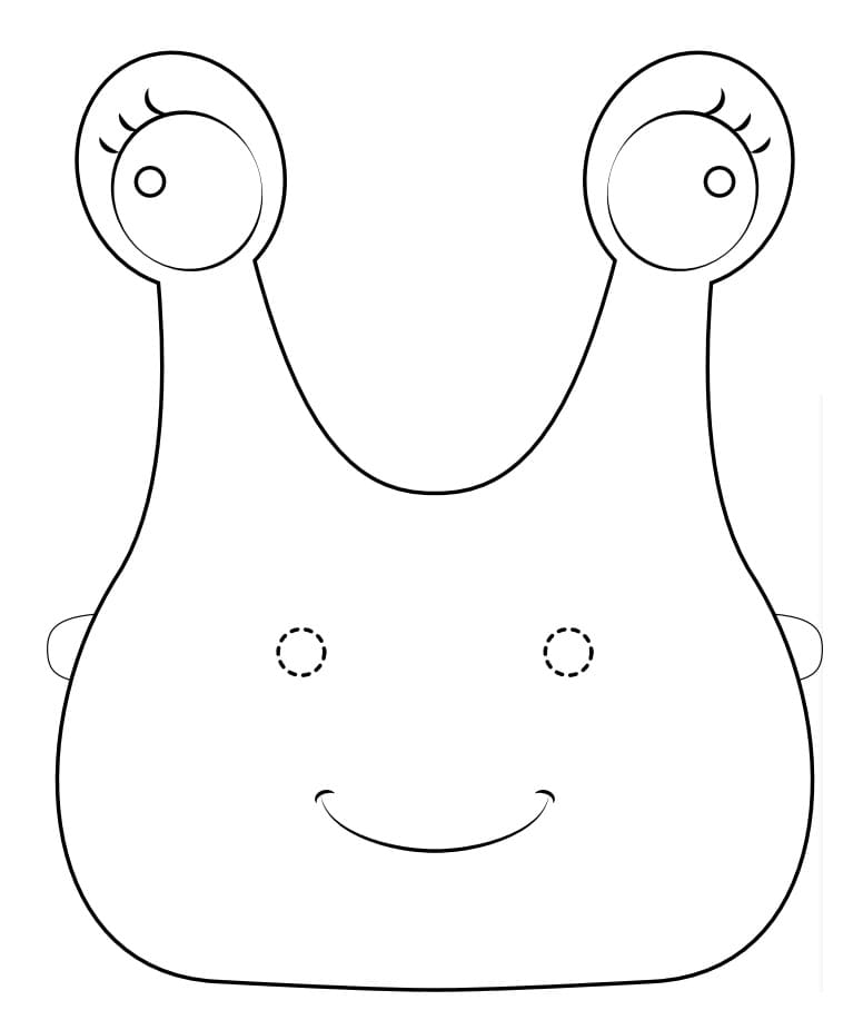 Tô màu Mặt Nạ Ốc Sên dễ thương cho bé