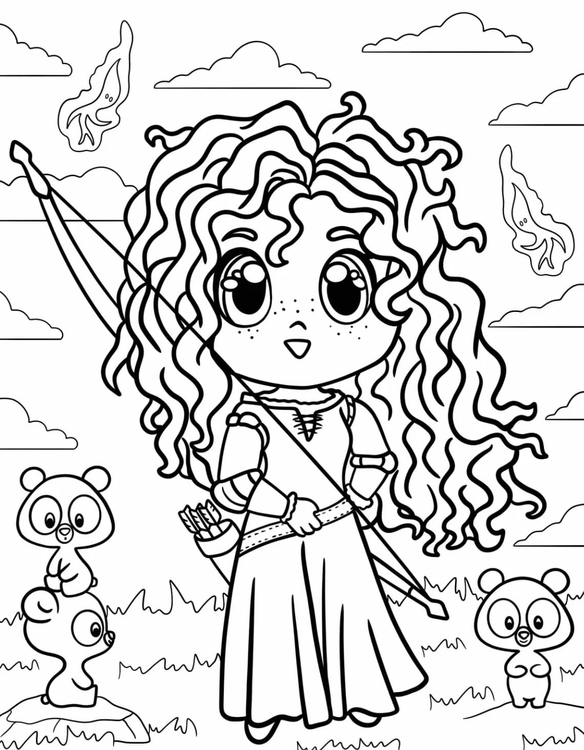 Tô màu Merida Nhỏ Nhắn