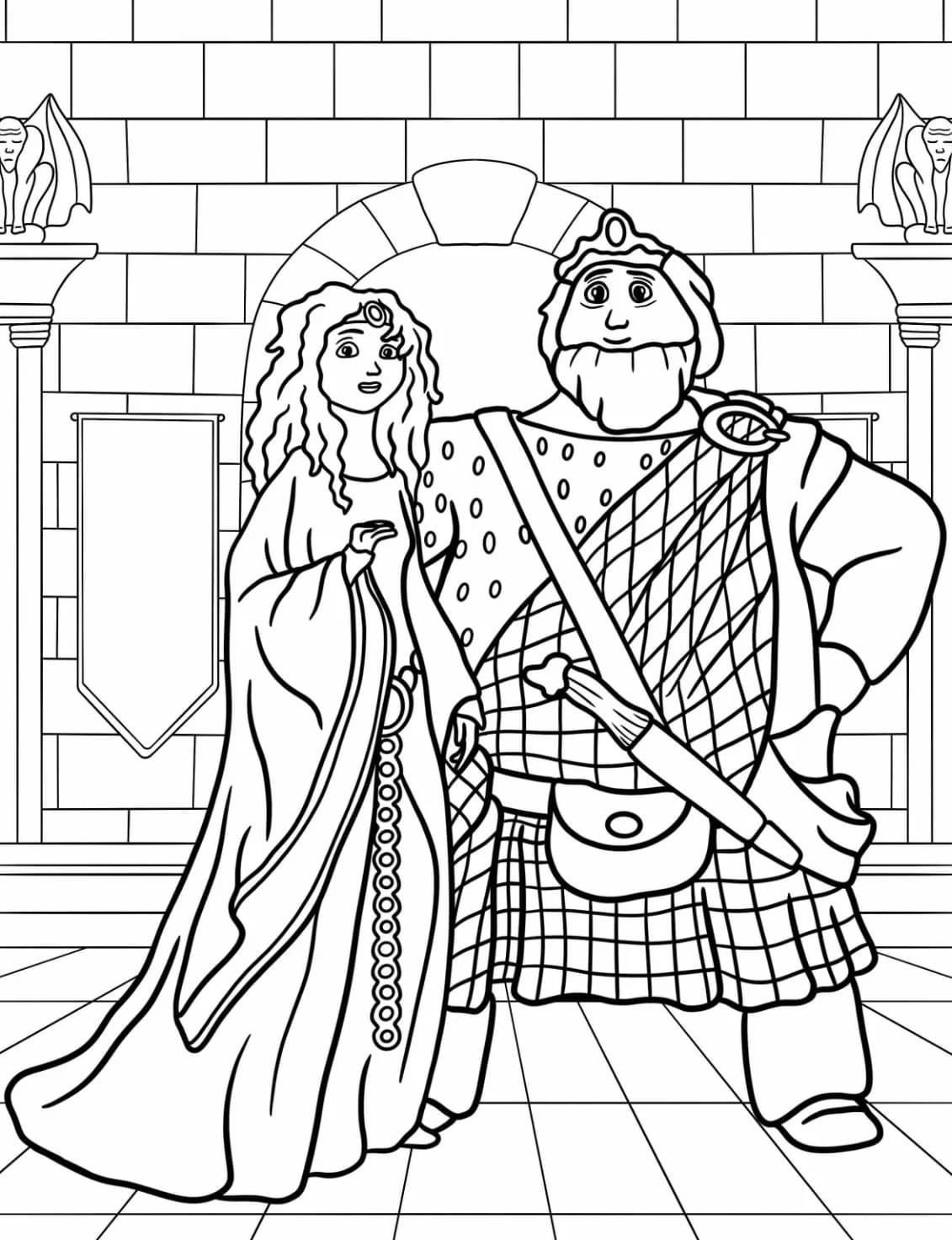 Tô màu Merida Và MacGuffin Can Đảm