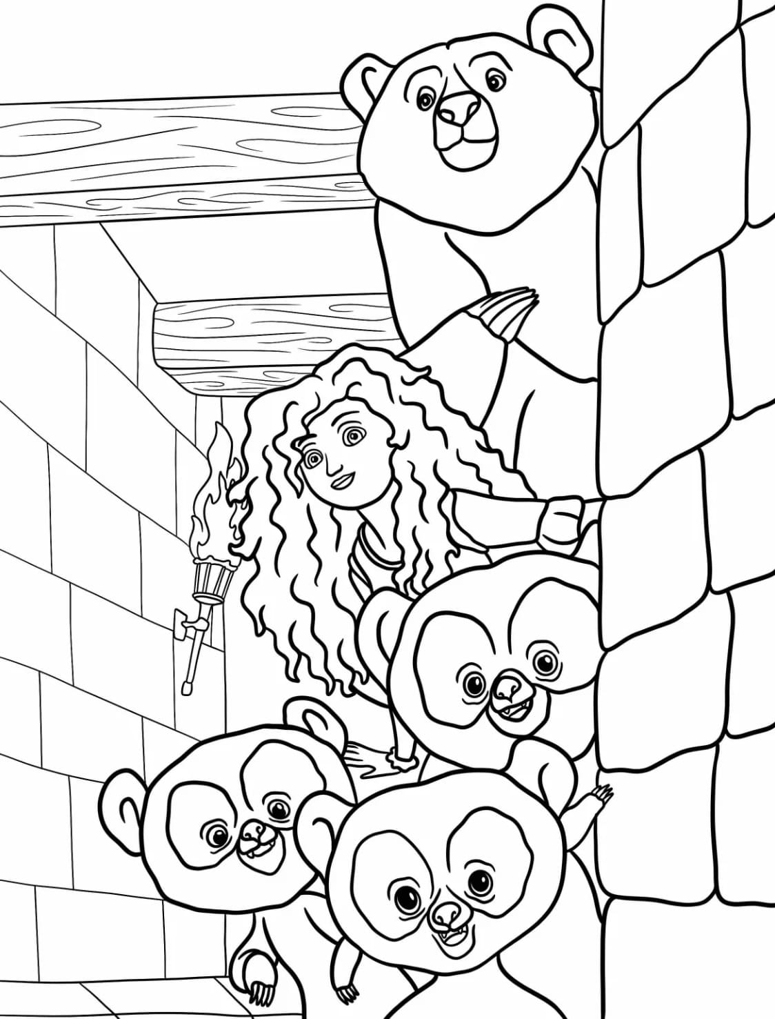 Tô màu Merida Và Những Người Bạn