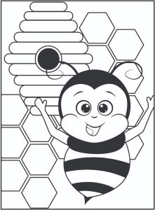 Tô màu Nàng Ong Dễ Thương cho bé tập tô