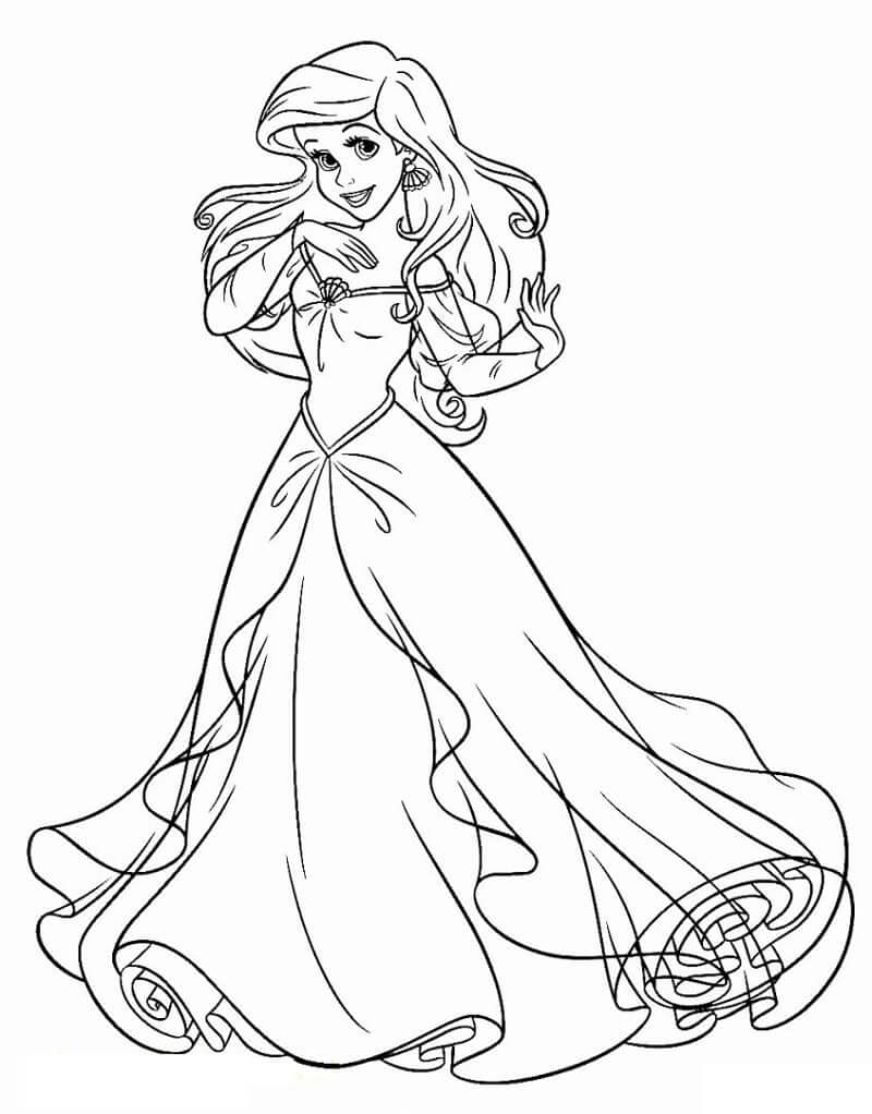 Tô màu Nàng Tiên Cá 1 Tô màu Nàng Tiên Cá cho bé tập tô