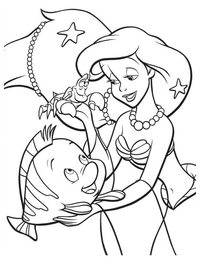 Tô màu Nàng Tiên Cá Tuyệt Đẹp 1 Tô màu Nàng Tiên Cá Tuyệt Đẹp cho bé tập tô