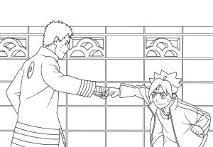 Tô màu Naruto và Boruto dễ thương cho bé