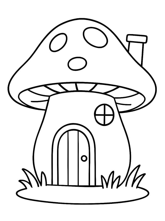 Tô màu Ngôi Nhà Nấm Đáng Yêu giúp bé rèn luyện khả năng tô màu