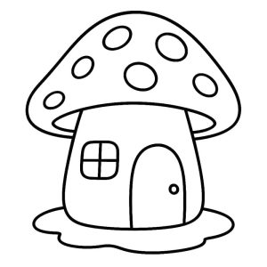 Tô màu Ngôi Nhà Nấm Nhỏ Đáng Yêu giúp bé rèn luyện khả năng tô màu